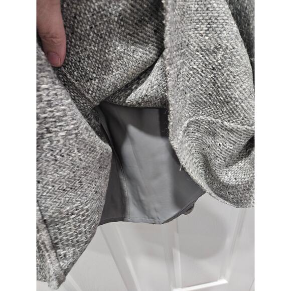 Vintage St Michael Wool A-Line Midi Skirt  Made Gray 32" Dark Academia 10 US - Picture 4 of 9